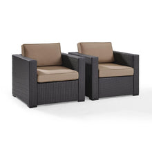 Load image into Gallery viewer, Biscayne 2Pc Outdoor Wicker Chair Set Mocha/Brown - 2 Chairs
