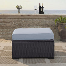 Load image into Gallery viewer, Biscayne Outdoor Wicker Ottoman Mist/Brown
