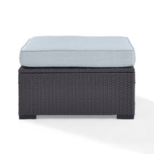 Load image into Gallery viewer, Biscayne Outdoor Wicker Ottoman Mist/Brown

