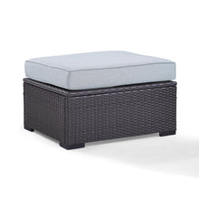 Load image into Gallery viewer, Biscayne Outdoor Wicker Ottoman Mist/Brown
