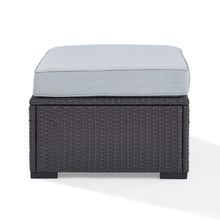 Load image into Gallery viewer, Biscayne Outdoor Wicker Ottoman Mist/Brown
