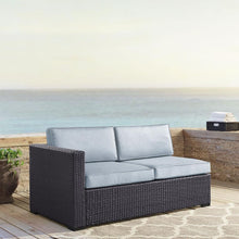 Load image into Gallery viewer, Biscayne Outdoor Wicker Sectional Loveseat Mist/Brown
