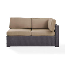 Load image into Gallery viewer, Biscayne Outdoor Wicker Sectional Loveseat Mocha/Brown
