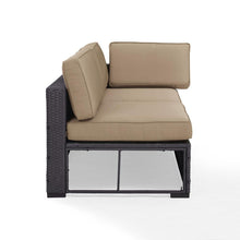 Load image into Gallery viewer, Biscayne Outdoor Wicker Sectional Loveseat Mocha/Brown
