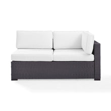 Load image into Gallery viewer, Biscayne Outdoor Wicker Sectional Loveseat White/Brown
