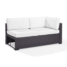 Load image into Gallery viewer, Biscayne Outdoor Wicker Sectional Loveseat White/Brown
