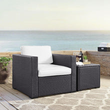 Load image into Gallery viewer, Biscayne Outdoor Wicker Armchair White/Brown
