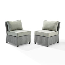 Load image into Gallery viewer, Bradenton 2Pc Outdoor Wicker Chair Set Gray/Gray - 2 Armless Chairs
