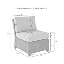 Load image into Gallery viewer, Bradenton 2Pc Outdoor Wicker Chair Set Navy/Gray - 2 Armless Chairs

