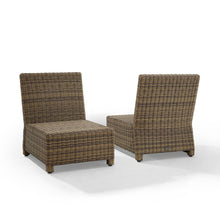 Load image into Gallery viewer, Bradenton 2Pc Outdoor Wicker Chair Set Sangria/Weathered Brown - 2 Armless Chairs
