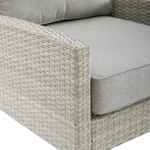 Load image into Gallery viewer, Capella 3Pc Outdoor Wicker Chair Set Gray/Acorn - Side Table &amp; 2 Armchairs

