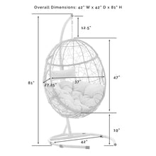 Load image into Gallery viewer, Cleo Indoor/Outdoor Wicker Hanging Egg Chair Light Brown/Sand - Egg Chair &amp; Stand

