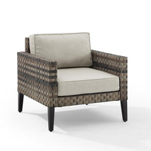 Load image into Gallery viewer, Prescott Outdoor Wicker Armchair Taupe/Brown
