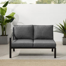 Load image into Gallery viewer, Clark Outdoor Metal Sectional Left Side Loveseat Charcoal/Matte Black
