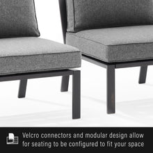 Load image into Gallery viewer, Clark Outdoor Metal Sectional Left Side Loveseat Charcoal/Matte Black
