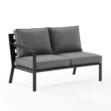 Load image into Gallery viewer, Clark Outdoor Metal Sectional Left Side Loveseat Charcoal/Matte Black
