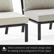 Load image into Gallery viewer, Clark Outdoor Metal Sectional Left Side Loveseat Taupe/Matte Black
