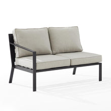 Load image into Gallery viewer, Clark Outdoor Metal Sectional Left Side Loveseat Taupe/Matte Black
