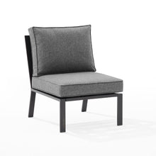 Load image into Gallery viewer, Clark Outdoor Metal Sectional Center Chair Charcoal/Matte Black
