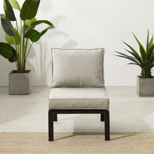 Load image into Gallery viewer, Clark Outdoor Metal Sectional Center Chair Taupe/Matte Black
