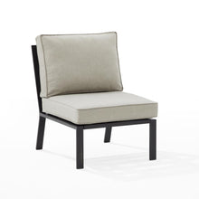 Load image into Gallery viewer, Clark Outdoor Metal Sectional Center Chair Taupe/Matte Black
