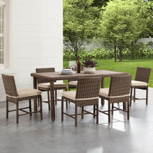 Load image into Gallery viewer, Bradenton 7Pc Outdoor Wicker Dining Set Sand/Weathered Brown - Dining Table &amp; 6 Dining Chairs
