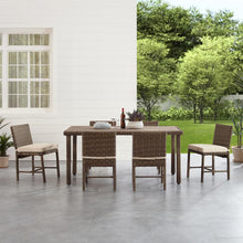 Load image into Gallery viewer, Bradenton 7Pc Outdoor Wicker Dining Set Sand/Weathered Brown - Dining Table &amp; 6 Dining Chairs
