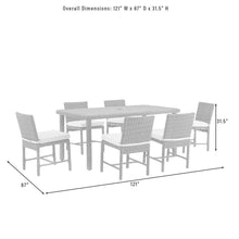 Load image into Gallery viewer, Bradenton 7Pc Outdoor Wicker Dining Set Sand/Weathered Brown - Dining Table &amp; 6 Dining Chairs
