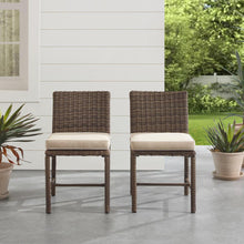 Load image into Gallery viewer, Bradenton 2Pc Outdoor Wicker Dining Chair Set Sand/Weathered Brown - 2 Dining Chairs
