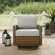 Load image into Gallery viewer, Bradenton Outdoor Wicker Swivel Rocker Chair Gray/Weathered Brown
