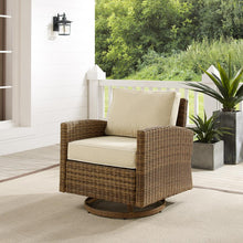 Load image into Gallery viewer, Bradenton Outdoor Wicker Swivel Rocker Chair Sand/Weathered Brown
