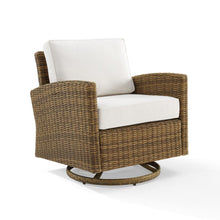 Load image into Gallery viewer, Bradenton Swivel Rocker Chair - Sunbrella White/Weathered Brown
