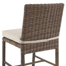 Load image into Gallery viewer, Bradenton 5Pc Outdoor Wicker Dining Set Sand/Weathered Brown - Dining Table &amp; 4 Dining Chairs

