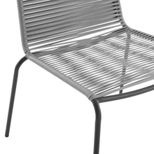 Load image into Gallery viewer, Fenton 4Pc Outdoor Wicker Stackable Chair Set Gray/Matte Black - 4 Chairs
