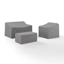 Load image into Gallery viewer, 3Pc Furniture Cover Set Gray - Loveseat, Chair, &amp; Coffee Table
