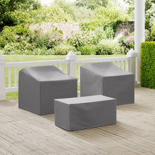 Load image into Gallery viewer, 3Pc Furniture Cover Set Gray - 2 Chairs &amp; Coffee Table
