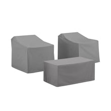 Load image into Gallery viewer, 3Pc Furniture Cover Set Gray - 2 Chairs &amp; Coffee Table
