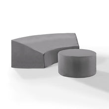 Load image into Gallery viewer, Catalina 2Pc Furniture Cover Set Gray - Round Sectional Sofa &amp; Coffee Table
