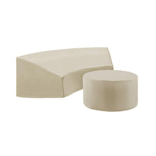 Load image into Gallery viewer, Catalina 2Pc Furniture Cover Set Tan - Round Sectional Sofa &amp; Coffee Table
