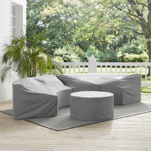 Load image into Gallery viewer, Catalina 3Pc Furniture Cover Set Gray - 2 Round Sectional Sofas &amp; Coffee Table
