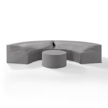 Load image into Gallery viewer, Catalina 3Pc Furniture Cover Set Gray - 2 Round Sectional Sofas &amp; Coffee Table

