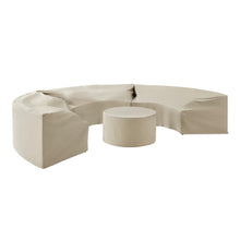 Load image into Gallery viewer, Catalina 4Pc Furniture Cover Set Tan - 3 Round Sectional Sofas &amp; Coffee Table
