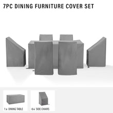 Load image into Gallery viewer, 7Pc Outdoor Dining Furniture Cover Set
