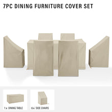 Load image into Gallery viewer, 7Pc Outdoor Dining Furniture Cover Set
