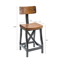 Load image into Gallery viewer, Ink Ivy Lancaster Barstool With Back IIF20-0104 By Olliix

