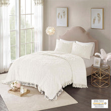 Load image into Gallery viewer, Laetitia Tufted Cotton Chenille Medallion Fringe Coverlet Set - King/Cal King MP13-5876
