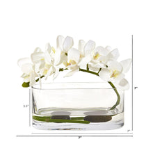 Load image into Gallery viewer, Phalaenopsis Orchid Artificial Arrangement in Glass Vase

