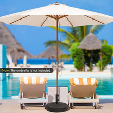 Load image into Gallery viewer, 19.5 Inch Fillable Round Umbrella Base Stand for Yard Garden Poolside-Black
