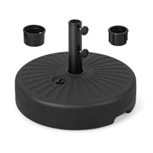 Load image into Gallery viewer, 19.5 Inch Fillable Round Umbrella Base Stand for Yard Garden Poolside-Black
