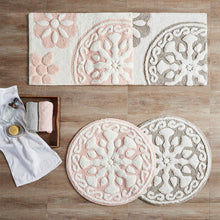 Load image into Gallery viewer, Madison Park Casablanca 100% Cotton Medallion Tufted Rug - 20x30&quot; - Blush MP72-4432 By Olliix
